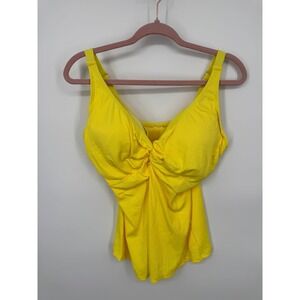 NWT Sunsets Zest Sandbar Rib Forever Tankini Top Women's 34 Lemon Summer Straps